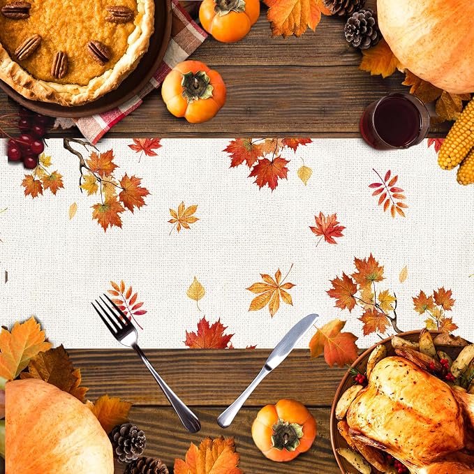 Bonsai Tree Fall Table Runner 72, Fall Runner - Image 3