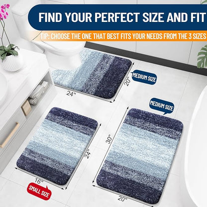OLANLY Bathroom Rugs Mat 34x21, Extra Soft Absorbent Microfiber Bath Rugs - Image 2