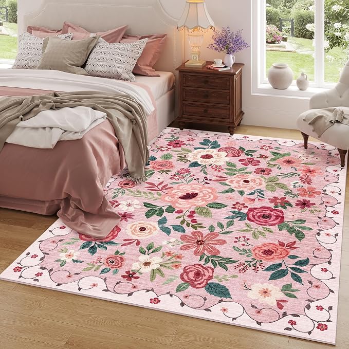 DUKINO 3x5 Area Rug, Floral Rugs - Image 9