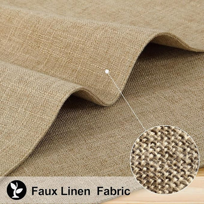 Faux Cotton Linen Placemats Set of 6, Cloth Washable Farmhouse Dining Table Mats - Image 2