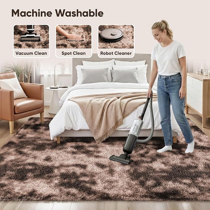 8x10 Area Rugs for Living Room Bedroom:Soft Fluffy Shag Upgrade Non-Slip High - Image 8