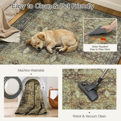 Lofus 3x5 Area Rug for Entryway, Washablee Soft Rugs for Bedroom, Living Room - Image 5