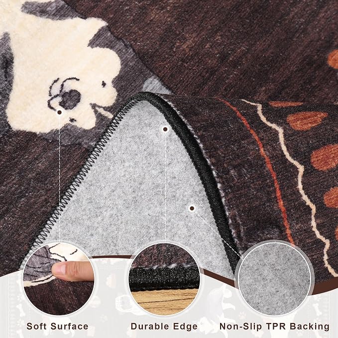 DUKINO 3x5 Area Rug, Lightweight Washable Entryway Rug - Image 5