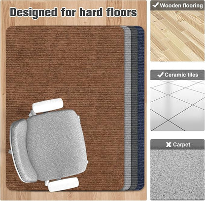 Placoot Desk Chair Mat for Hardwood Floor Corduroy Surface 1/6" Thick 55"x35" - Image 2