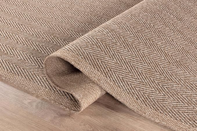 CAMILSON Easy Jute Round Rug 6ft Indoor Outdoor Natural Color Fiber Area Rugs - Image 3