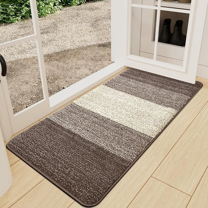 Kitinjoy Indoor Outdoor Door Mat, 47x24 Non-Slip Absorbent Dirt Trapper by Kitinjoy