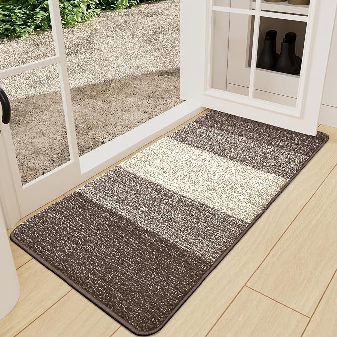 Kitinjoy Indoor Outdoor Door Mat, 59x24 Non-Slip Absorbent Dirt Trapper by Kitinjoy
