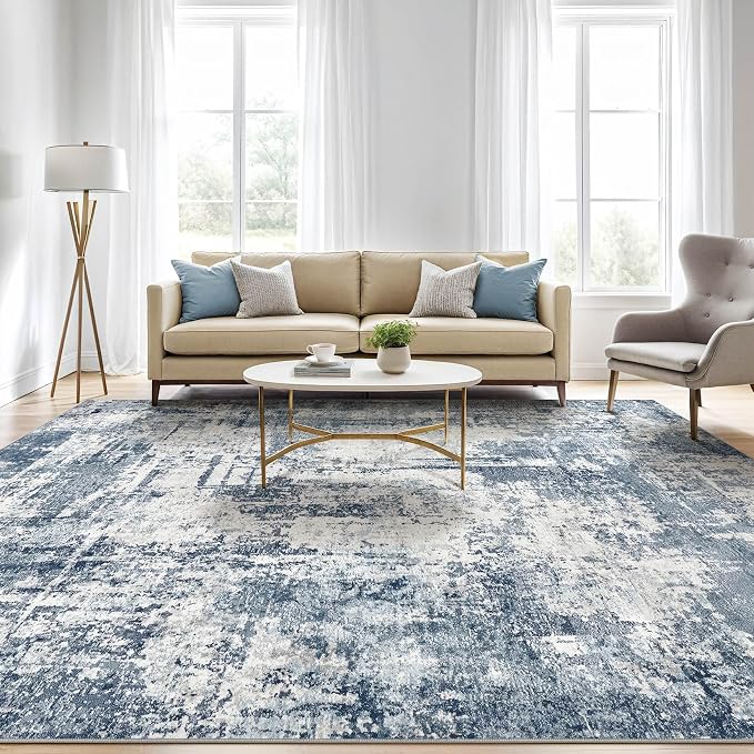 12x15 Area Rug Living Room: Washable Large Abstract Soft Rug Stain Resistant - Image 5