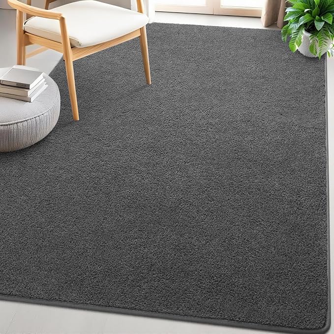 5x7 Feet Grey Area Rugs for Bedroom, Indoor Washable Memory Foam Rug for Living - Image 8
