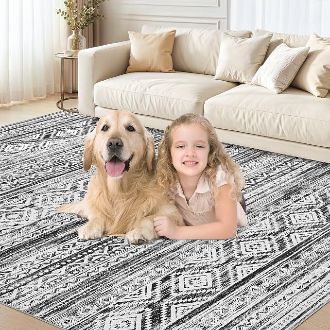 cotiled 6x9 Area Rugs Living Room Rug: Washable Boho Rugs - Image 8