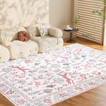DUKINO 6x9 Rug, Washable Animal Living Room Rug - Image 9