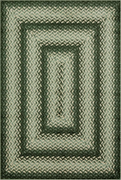 Maples Rugs Marion Bohemian Braided-Style Print Area Rug – Made in USA – Low by MaplesRugs