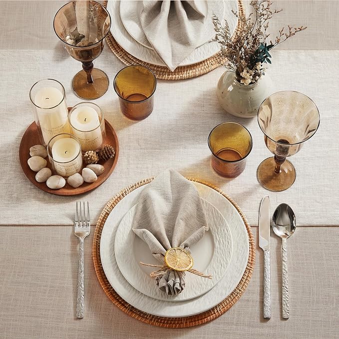 100% French Linen Table Runner 120", 210GSM Heavyweight Artisanry, Crease-Free - Image 4