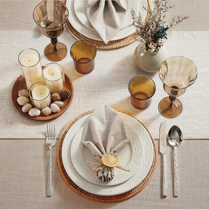 100% French Linen Table Runner 90", 210GSM Heavyweight Artisanry, Crease-Free - Image 4