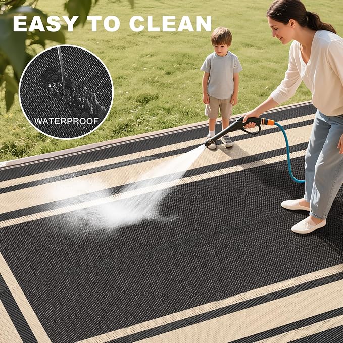 RURALITY Outdoor Rug 9x12 Waterproof - Image 6
