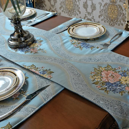 Extra Luxury Velvet Blue Table Runner 120 Inches Long - Image 6