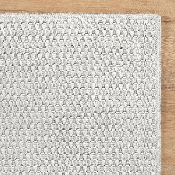 CAMILSON Easy Jute Rug 2x3, Indoor Outdoor Off-White Farmhouse Area Rugs - Image 6