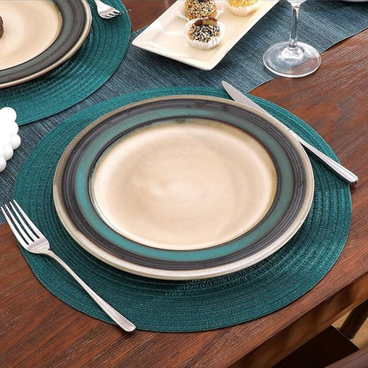 SHACOS Round Placemats Set of 6 Washable 15 inch Round Table Mats Cotton - Image 5