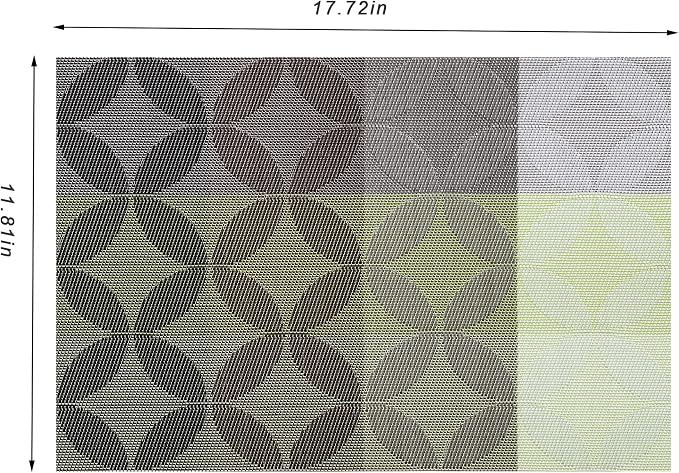 Placemats Set of 4 Washable Indoor | Outdoor Vinyl Place Mats - Image 6