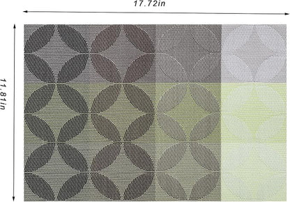 Placemats Set of 4 Washable Indoor | Outdoor Vinyl Place Mats - Image 6