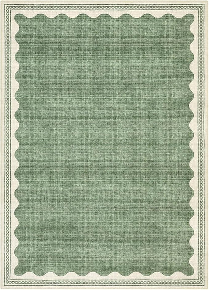 GarveeHome Scalloped 3x5 Rug Washable Non-Slip Low-Pile Indoor Rugs - Image 5