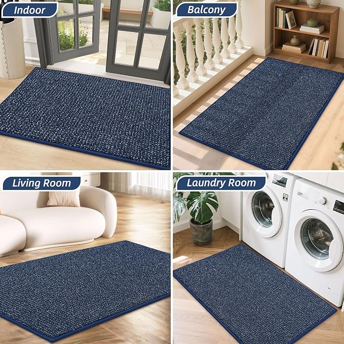 BEQHAUSE Dirt Trapper Door Mat 20" x 32", Non-Slip Washable Doormats Entrance - Image 8