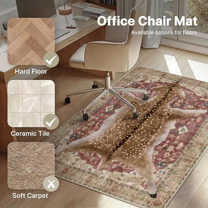 36"x48" Office Chair Mat for Hardwood Tile Floor, Under Desk Carpet Protector - Image 3