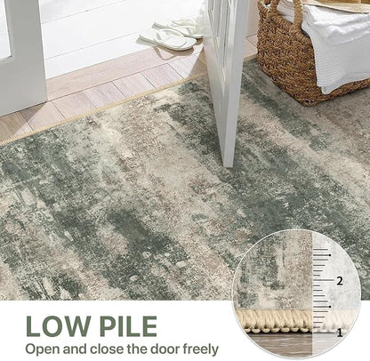 BEIMO Runner Rug for Hallway Kitchen, Soft Modern Abstract Throw Rugs, Low Pile - Image 9