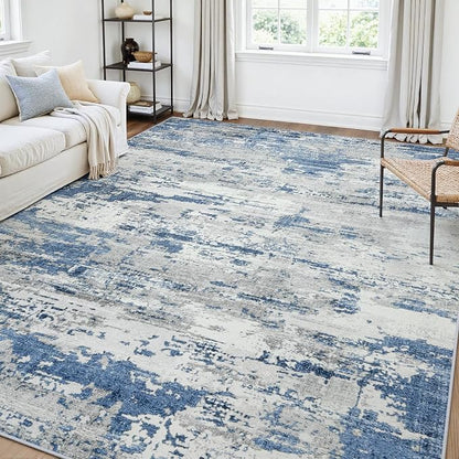 Area Rugs 5x7 Living Room: Large Soft Washable Rug Modern Abstract Anti-Skid by GENTDRIZZ