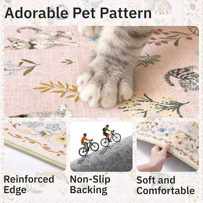 Soalmost Cat 8x10 Pink Area Rugs - Image 7