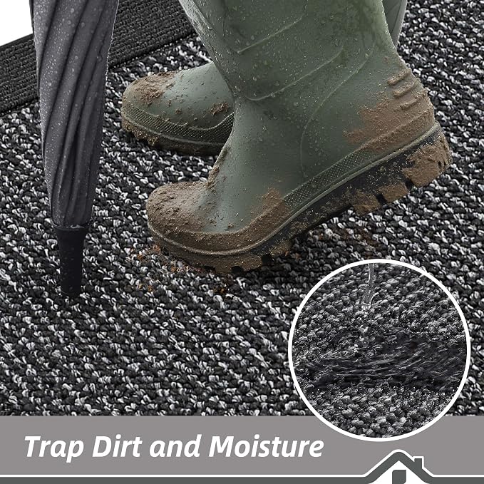 BEQHAUSE Indoor Door Mat 20" x 48", Dirt Trapper Door Mats Non-Slip Entryway - Image 3
