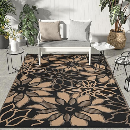 GENIMO Outdoor Rug Waterproof for Patio Decor, Large Area Rugs Mats for RV by GENIMO