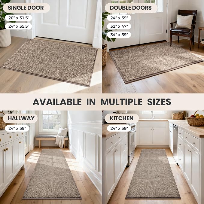 PURRUGS Dirt Trapping Door Mat 20" x 31.5", Non-Slip Machine Washable Entry Rug - Image 9