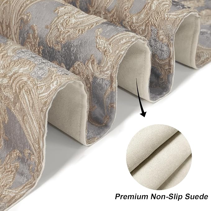 Loom and Mill Luxury Jacquard Damask Table Runner 108 Inches Long, 13x108 in - Image 5