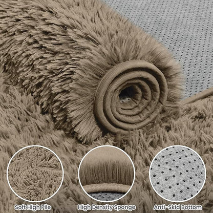6x9 Area Rug for Living Room, Ultra Soft Fluffy Shag Rugs for Bedroom, Non-Slip - Image 6