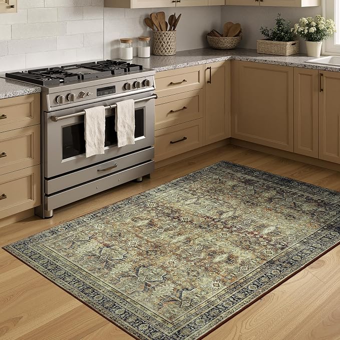 Lofus 4x6 Area Rug for Entryway, Washablee Soft Rugs for Bedroom, Living Room - Image 3