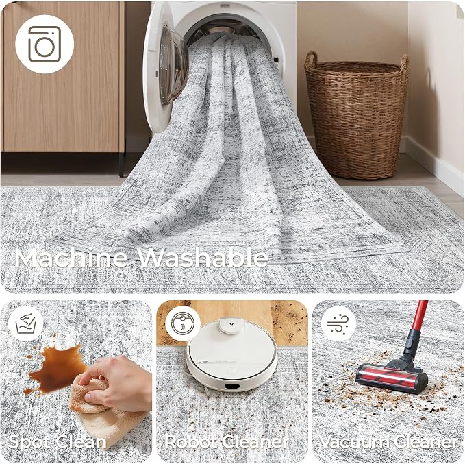 5x7 Area Rugs, Ultra-Thin Washable Rugs - Image 8