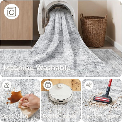 4x8 Rug for Bedroom, Wide Runner Rug for Hallway, Non Slip Washable Runner Rug - Image 8