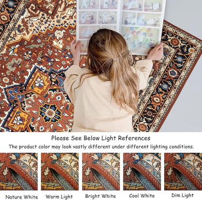 Moynesa Ultra-Thin Washable Oriental Area Rug - Image 5