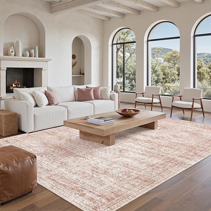 Soalmost 6x9 Area Rug for Living Room Washable Non-Slip Modern Rugs for Bedroom - Image 2