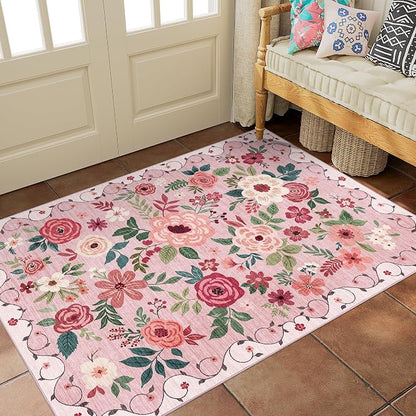 DUKINO 3x5 Area Rug, Floral Rugs - Image 7