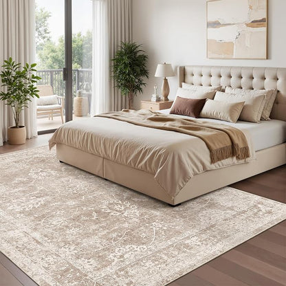 Madane Washable 6x9 Area Rugs for Living Room, Vintage Natural Rug - Image 2