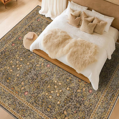 Vintage Floral Living Room Rug 8x10, Dining Room Under Kitchen Table, Oriental - Image 3
