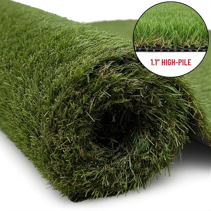 Ottomanson Artificial Turf Natural 78" x 40', Realistic Grass Carpet - Image 2