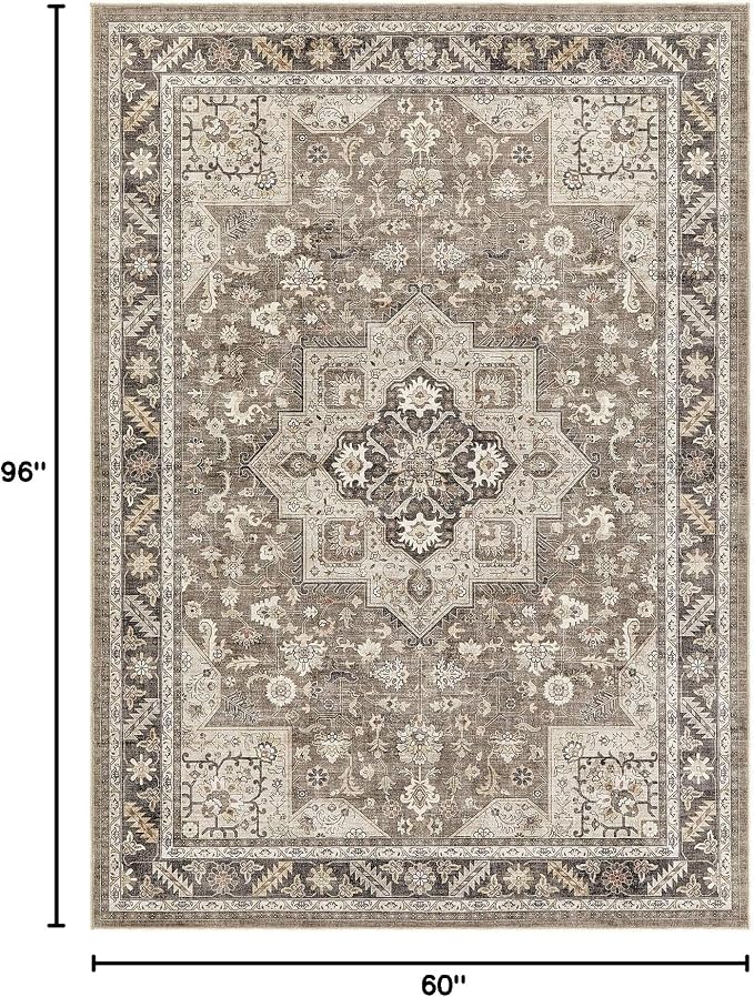 Vintage Living Room Area Rug 5x8 - Image 2