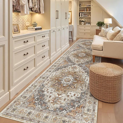 Madane Hallway Rug 3x10, Kitchen Rugs Washable Entryway Rug Vintage Kitchen - Image 3