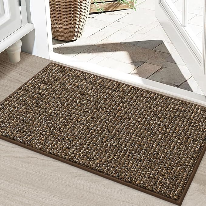 BEQHAUSE Dirt Trapper Door Mat 24" x 36", Non-Slip Washable Doormats Entrance by BEQHAUSE