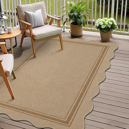 Easy Jute 3x5 Outdoor Rug Washable Non Slip Rug - Image 9