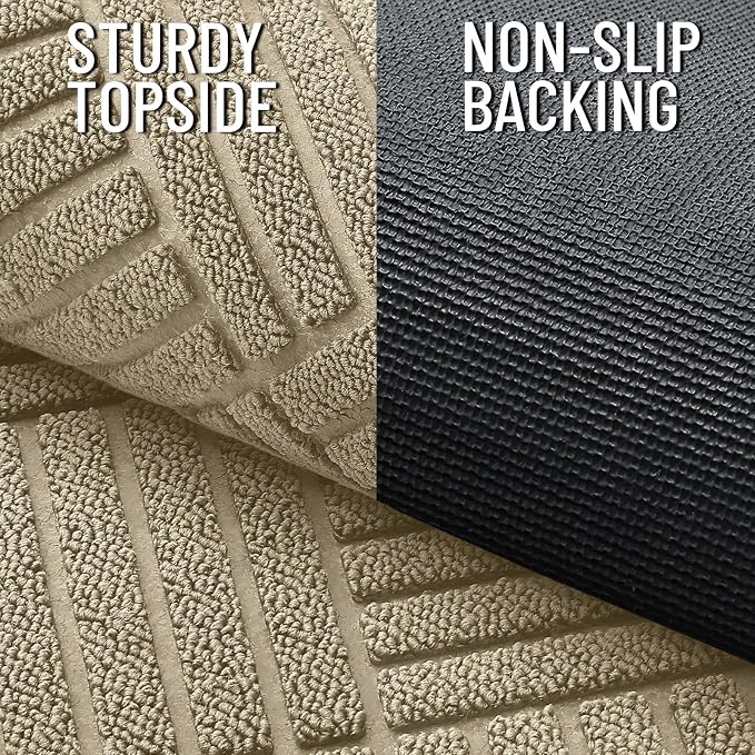 OLANLY Front Door Mat Outside Entrance 47x23, Heavy Duty Sturdy Natural Rubber - Image 3