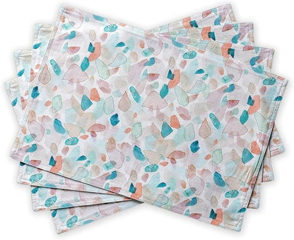 Maison d' Hermine Placemats Set of 4 Reusable 100% Cotton | Cloth Place Mats by MaisondHermine